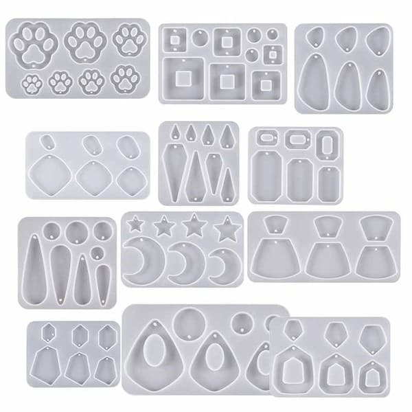 Jewellery Making Silicone Mold Resin Jewelry DIY Mold for Earrings, Pendants & Charms