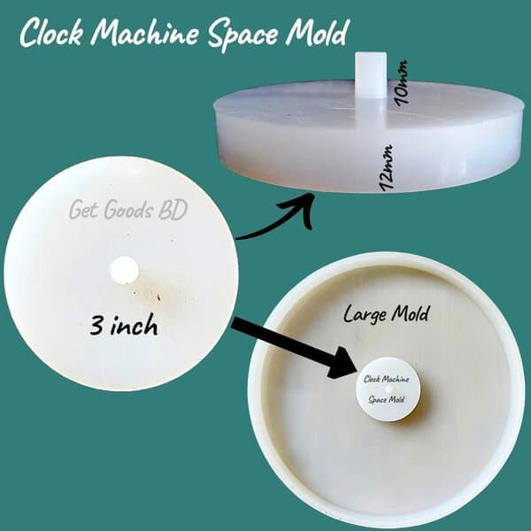 Clock machine space mold for DIY resin clock making